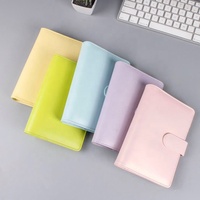 Organisateur de Budget A5 A6 Rechargeable en Cuir PU pour Carnet à 6 Trous, Couverture de Reliure pour Agenda et Bagues