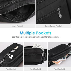 Sac banane RFID grande capacité, étanche, réglable, <span class=keywords><strong>pour</strong></span> voyage, course à pied, shopping, randonnée - Product Image 3