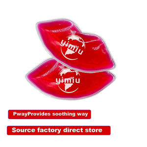 Compresa de Gel Reutilizable en Forma de Labios, Mini Compresa Fría y Caliente de Color Rosa con Logotipo Personalizado para Alivio del Dolor, Venta al por Mayor - Product Image 2