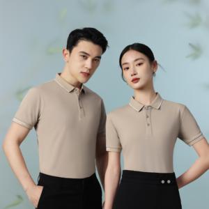 เสื้อโปโลแขนสั้นผ้าไหมผสมฝ้าย 60% แบรนด์ดัง ปักโลโก้ได้ตามต้องการ สำหรับผู้ชาย เสื้อยืดโปโลสีพื้น - Product Image 4