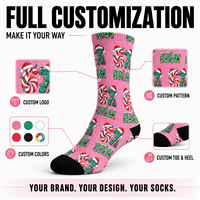 Chaussettes de sport personnalisées OEM pour adultes - Chaussettes sans couture respirantes à séchage rapide, absorbant la transpiration, résistantes aux déchirures, impression numérique, chaussettes personnalisables