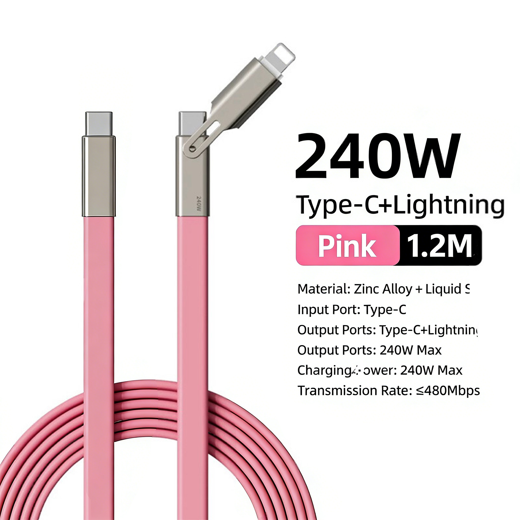 240w silicone deux-en-un rose
