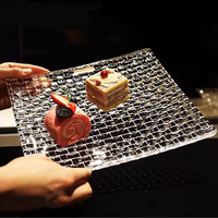 Assiette décorative en verre cristal, plateau à fruits et gâteaux au design minimaliste européen pour fruits secs et gâteaux
