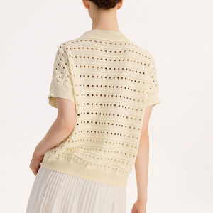 Nuovi Arrivi: Elegante <span class=keywords><strong>Cardigan</strong></span> Estivo Traspirante con Scollo a V, Bottoni Metallici e Dettagli Traforati <span class=keywords><strong>Sexy</strong></span> - Product Image 2