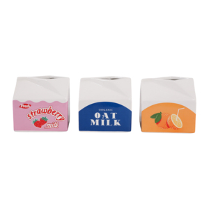Portapenne in Ceramica a Forma di Cartone per Succhi e Latte, Piccolo Organizzatore da Scrivania per Ufficio e Decorazione del Posto di Lavoro - Product Image 3