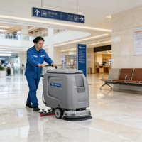 Fregadora de Pisos Manual de Doble Cepillo CleanHorse ARES510 de Fácil Mantenimiento para LIMPIEZA de Almacenes Logísticos y Pisos de Terrazo