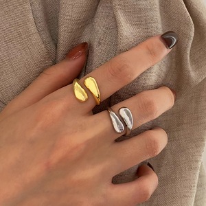 I-0512 Irregular <b>Open</b> <b>Ring</b> Simple Fashion Geometric Drop <b>Open</b> <b>Ring</b> Women's Gift Jewelry Finger <b>Rings</b> - Product Image 6