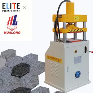 Hually mesin HLSY-S81 hydro cetakan tekan granit marmer hidrolik batu penyebar daur ulang mesin penekan untuk cobble pavers