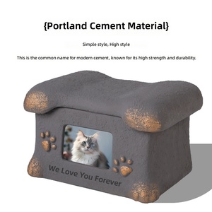 Urna Memorial para Cães e Gatos Pequenos Polandite Portland, Feita à Mão, Clássica, Quadrada, Impermeável, Personalizada e Ecológica - Product Image 3