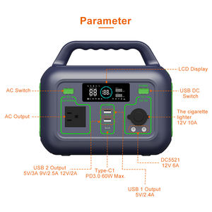 Precio barato pequeña casa entera Camping al aire libre almacenamiento de energía de litio generador Solar portátil <span class=keywords><strong>bancos</strong></span> de energía 300W fuente de alimentación - Product Image 2