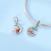 Original 925 perles de charme en argent sterling charme vie tasse à café champagne vélo parfum bijoux à bricoler soi-même accessoires bracelet