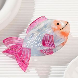 Pinzas para el pelo empalmadas de acetato con diseño de tiburón y pez bonito de dibujos animados para niñas, pinzas para el pelo de estilo coreano, tamaño de 5cm, venta al por mayor - Product Image 2