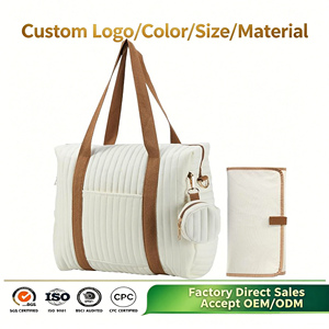 Borsa Fasciatoio Trapuntata per Mamme, Borsa Ospedaliera per Neonati con Portabiberon Termico e Materassino Cambio, Borsa a Spalla per Mamma - Product Image 1