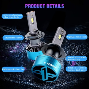 X-7SEVEN ad alta potenza Lumen 140W 28000LM 12V 24V auto lampadine a Led H7 Led Canbus errore libero <span class=keywords><strong>Decoder</strong></span> anabbagliante Led H4 fari a Led - Product Image 4