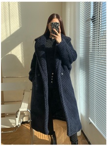 Manteau <span class=keywords><strong>trench</strong></span> décontracté en laine unie simple et ample OUDINA pour femme - Product Image 6