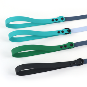 Personalizado ajustable a prueba de herrumbre personalizado grabado silicona PVC recubierto correas diseñador lujo perro Collar y correa conjunto - Product Image 4