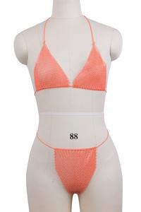 Femmes Brillant Sexy Résille Diamant Cristal Strass Bikini Maillot de Bain Bikinis Maillots de Bain Modèles <span class=keywords><strong>Lingerie</strong></span> Transparente Mode - Product Image 5