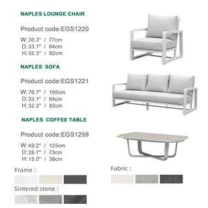 Express Garden Modernes Aluminium-<span class=keywords><strong>Sofa</strong></span> garnitur für den Innenhof und das Hotel Verwenden Sie ein luxuriöses, seil gewebtes Design - Product Image 2