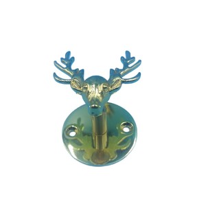 Zinc Alloy Deer Head <b>Cabinet</b> Handle Gold <b>Rustic</b> Furniture Hardware Accessory - Product Image 5