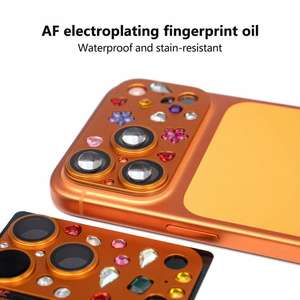 <span class=keywords><strong>Pellicola</strong></span> Protettiva per Fotocamera <span class=keywords><strong>Posteriore</strong></span> <span class=keywords><strong>iPhone</strong></span> 17 Pro Max 17 Pro in Vetro Temperato Diamantato Colorato in Metallo Alluminio Armor - Product Image 4