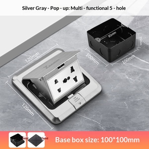 Prise de terre universelle internationale pop-up 120 Type Multi à six trous, alimentation haute puissance, normes UK/EU/US - Product Image 6