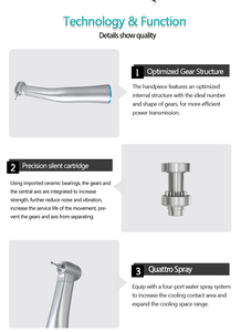 CP-Z25 <span class=keywords><strong>Dental</strong></span>, Contraángulo <span class=keywords><strong>Dental</strong></span> de 4 Chorros de Agua 1:1, Pieza de Mano <span class=keywords><strong>Dental</strong></span> Eléctrica de Baja Velocidad, Motor Tipo E, Anillo Azul, Clase II <span class=keywords><strong>CE</strong></span> - Product Image 5