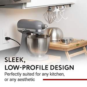 Support de Rangement pour Accessoires de Robot Pâtissier, Organisateur de Cuisine avec Vis et Adhésif – Idéal pour les Pâtissiers - Product Image 3