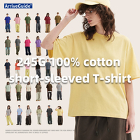 T-shirt personnalisé pour homme, 100% coton, 245 g/m², haute qualité, oversize, streetwear, t-shirts unisexes vierges, vente en gros, OEM, ODM