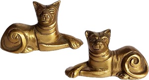รูปปั้นแมวทองเหลืองสุดน่ารักสำหรับคนรักสัตว์และของตกแต่งบ้าน - Product Image 4