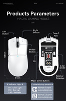 Mouse Attack Shark X11 Ringan PAW3311 Pengisian Daya RGB Base E-sports Game Tiga Mode BT Wireless