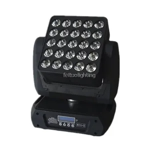 מטריקס מערך נע ראש 25x12w Beam Rgbw 4 ב 1 Led הזזת ראש שלב נבל 5x5 Beam הזזת ראש