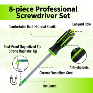 <b>Set</b> Chrome Vanadium Steel <b>Phillips</b> Cross Head Anti-Slip Handle Industrial Grade Manual Tool Kit - Product Image 2