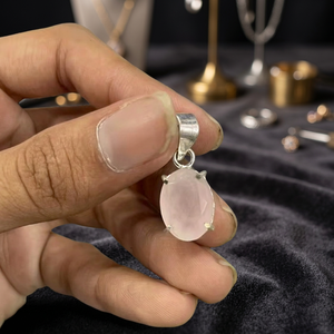 Collier Bohème d'Été en Quartz Rose Indien Naturel Premium, Perles Ovales Facettées, Vente en Gros - Product Image 2