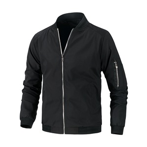 Vente en gros 2025 Veste zippée printemps-automne pour hommes <span class=keywords><strong>Manteau</strong></span> de baseball à col montant décontracté Vêtements de sport avec poche grande taille - Product Image 1