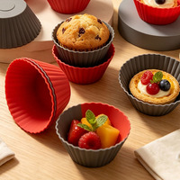 Moule à cupcakes en silicone multicolore avec logo personnalisé, sans BPA, pour la pâtisserie domestique, outils de pâtisserie