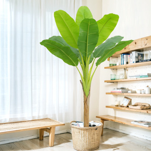 Chất Lượng Cao Nhân Tạo Duy Nhất Thân Cây Lá Chuối Cây Cho Trong Nhà Phòng Khách Trang Trí Cây Cảnh Với Thực Tế Lá Chuối - Product Image 1