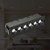 Barre lumineuse LED en aluminium encastrée pour plafond, éclairage d'ambiance linéaire pour salon, spot rectangulaire principal