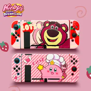 Cute Strawberry Bear Soft TPU PC Protective Cartoon Case For Nintendo Switch Game Card Case Console Accessories Cover Shell