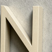 Insegna 3D in Legno Naturale Personalizzata, Lettere Alfabetiche in Legno Massiccio per Decorazione Interna di Negozi e Studi