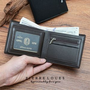 Pierre Loues <b>Men's</b> Bi-Fold <b>Wallet</b> Deep Coffee <b>RFID</b> Blocking Card Slots Bill Compartment Business <b>Wallet</b> - Product Image 2