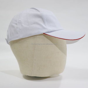 Gorra de Béisbol Blanca con Logotipo Personalizado ZZB, Borde Rojo, Diseño Estructurado, Deportiva, Unisex, para Viajes, Publicidad y Promoción - Product Image 3
