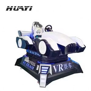 เครื่องจำลองการขับรถ VR แบบไดนามิก 9 มิติในร่ม และคอนโซลเกมขับรถสำหรับสวนสนุกพร้อมโครงเหล็กสำหรับใช้ในห้างสรรพสินค้า - Product Image 4