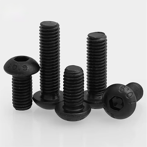 Pernos hexagonales de acero al carbono de óxido negro estándar DIN personalizables Grado 10,9 Todos los tamaños Cabezal de botón Acabado liso - Product Image 2