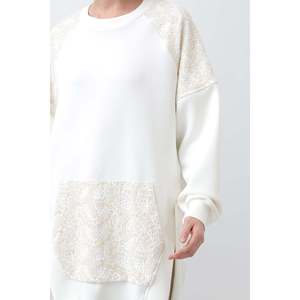 Túnica de Manga Larga para Mujer Luna con Bolsillos Tipo Cargo, Tejido de Tela, para Uso Diario 10624TNK - Product Image 4