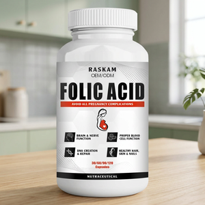 Suplementos de ácido fólico orgánico puro OEM Salud celular esencial Soporte óptimo para el embarazo Cápsulas de gelatina blanda Antioxidante - Product Image 6