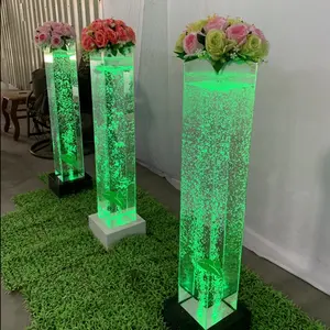 Hochzeits hintergrund führte Licht Blumen säule Hochzeits dekoration