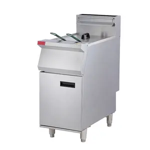 Restaurant Kitchen Professional Cooking Equipments Stainless Steel 32L Gas Deep Fryer