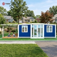 Maison conteneur extensible de 20 pieds prête à construire, maisonnette préfabriquée pliable, bureau de jardin mobile