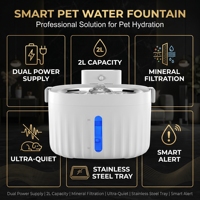 2L Kabelloser Automatischer Haustier-Wasserspender 5000mAh Akku Sensor Kontinuierliche Timer-Modi 304 Stahlschüssel für EU- und US-E-Commerce