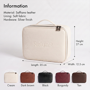 Sac de beauté LZ avec logos personnalisés, sac organisateur pour accessoires de manucure, 2 couches, poches détachables, portable, pour <span class=keywords><strong>kit</strong></span> de manucure - Product Image 2